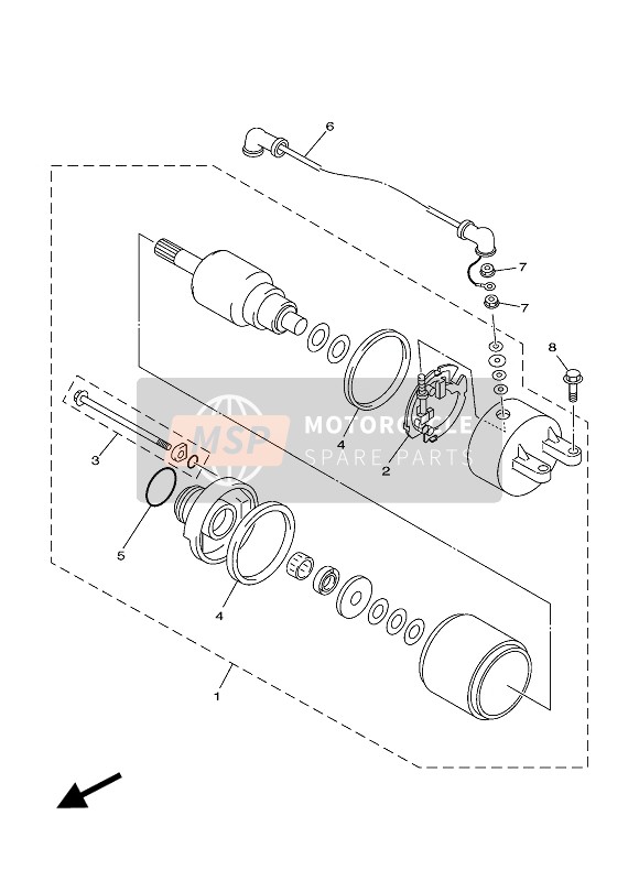 Yamaha YP250A 2003 Comenzando Motor 4 para un 2003 Yamaha YP250A